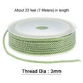 thumbnail image 2 of Unique Bargains 2 Packs Twisted Nylon Twine Thread Beading Cord 3mm 7M/23 Feet Extra Strong Braided Nylon String, Turquoise Green, 2 of 6