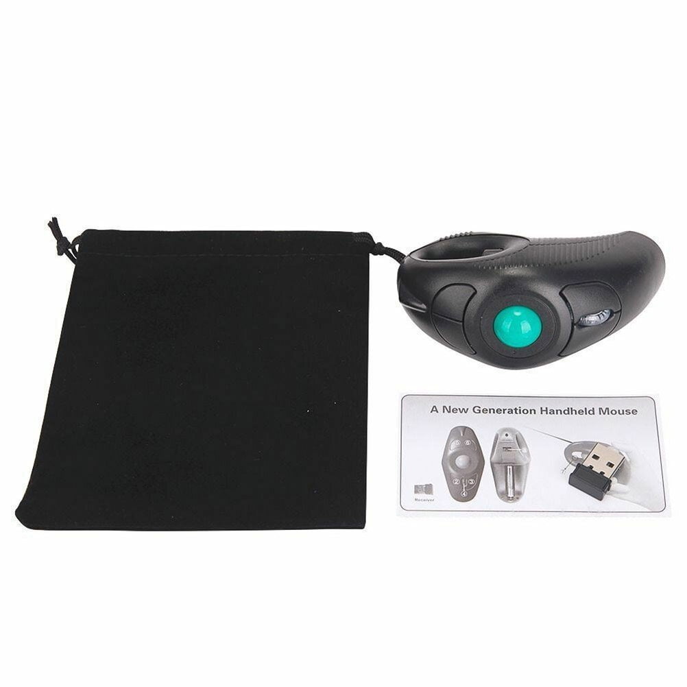 Healifty Portable Wireless Trackball Mouse with Off Table Design for Computer Black