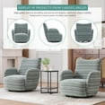 thumbnail image 3 of CQSXDA 360 Degree Swivel Leisure Chair with Durable Sand-Rimmed Fabric Versatile Seating for Living Room and Balcony，Mint Green, 3 of 11