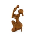 thumbnail image 3 of Wooden Handmade Abstract Mother and Child Sculpture Handcrafted Gift Art Decorative Home Decor Figurine Accent Decoration Artwork Hand Carved Mother and Baby Statue, 3 of 8