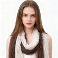 thumbnail image 4 of Xinwanna Ladies Shawl Scarf Color-Blocking Pleated Design Versatile Scarf Autumn Winter Outdoors Commuting Long Scarf (Yellow), 4 of 13
