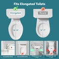 thumbnail image 3 of ROSYNEY Raised Elongated Toilet Seat with Handles and Bidet, 4.25" Height - Non-Electric Dual Nozzles(Front & Rear Wash), Adjustable Water Pressure & Soft Close, Brass Inlet, 3 of 12