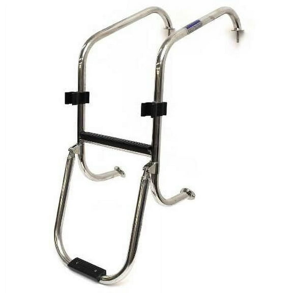 Basscat Boat Folding Boarding Ladder 49509 | Pantera IV 2-Step Stainless