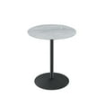 thumbnail image 3 of Circa 17.5" Round End Table with Gray Marble Textured Glass Top, 3 of 3