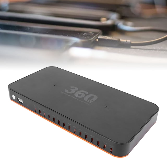 360W USB C Charger Block, 15 Port USB C Charging Station for Multiple Devices, PD3.0 2.0 Fast Charging, Smart Temperature Control, for Phone Tablet