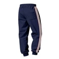 thumbnail image 7 of Gytharion Mens Sweatpants with Pockets Loose Comfy Cinch Bottom Joggers Trendy Vintage Stripe Print Outdoor Sport Sweatpants Lightweight Casual Drawstring Elastic Waist Athletic Pants for Men, 7 of 7