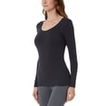thumbnail image 3 of 32 Degrees Women's Cozy Heat Scoop Neck Top Black Size Medium, 3 of 3