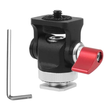 Tachiuwa Hot Flash Shoe Mount Adapter Aluminum Alloy for LED Fill Light DSLR Camera black