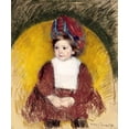 thumbnail image 2 of Cassatt, Mary 20x23 Black Ornate Wood Framed with Double Matting Museum Art Print Titled - Margot In a Dark Red Costume, 2 of 4