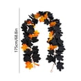 thumbnail image 4 of Kdkad Halloween Black Maple Leaf Vines, Artificial Fall Garland, Flexible Foliage Hanging Vines, Halloween Decorations for Porch, Fireplace, Railing, Table, Halloween Party Decor, 69In, 4 of 7