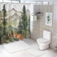 thumbnail image 7 of Shiartex Foxes Forest Mountain Printed Shower Curtain with Hooks, Polyester Fabric Shower Curtain for Bathroom Decoration 36x72, 7 of 7