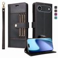 thumbnail image 4 of FOXDOCK Funda tipo Cartera para iPhone 17 Air – Cubierta de Cuero PU con Múltiples Ranuras, Bolsillo para Efectivo y Correa de Muñeca, 4 of 6