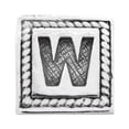 thumbnail image 2 of Fancy Bead White Sterling Silver W Alphabet & Numbers 8.18 mm, 2 of 3