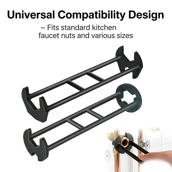 Basin Wrench for Plumbing 2026 New, Multifunctional Sink Wrench Faucet Tool for Under Sink, Tight Spaces Plumbers Tool Kitchen Bathroom Faucet Installation Wrench - W2