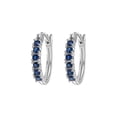 thumbnail image 1 of zirconia sterling silver hoop earrings 925, 1 of 3