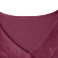 thumbnail image 4 of Mifsaly Velvet Tops for Women V-Neck Ruffle Short Sleeve Shirts Textured Dressy Casual Summer Blouse Soft Comfortable Work T-Shirts L, 4 of 8