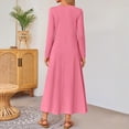 thumbnail image 4 of Cyglowse Spring Long Sleeve Comfortable Loose Maxi Dresses for Women 2026 Elegant Classy Winter Wedding Guest Dress Pink L, 4 of 6