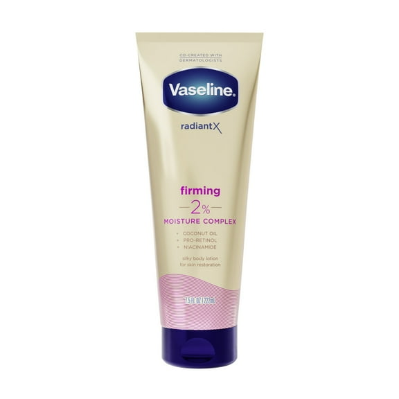 Vaseline Radiant X Moisturizing Body Lotion Firming 2% Moisture Complex, 7.5 oz