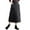 Black, variant on EDFBUYKRS Female Skirts Maxi Skirt with Pockets and Belt Women's Padded Midi Skirt with Side Zipper and Flared Hemline for Warmth and Style in Winter