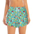 thumbnail image 4 of Lsque Mushrooms Printed Women's Running Shorts with Liner Pockets,Elastic Quick Dry Workout Athletic Gym Yoga Shorts,Womens High Waist Shorts-X-Large, 4 of 9