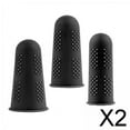 thumbnail image 1 of DYNWAVECA 2x3x Insulation Finger Cover Silicone Sturdy Cut Resistant for Kitchen Fingers Cover Thumb Protector for Sculpturing Finger Thumb Cots , black, 2 Pcs, 1 of 10