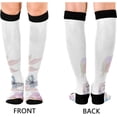 thumbnail image 2 of Coolnut 1 Pair Hydrangea Butterfly Compression Socks 20-30mmHg Knee High Women Socks Tube Athletic Stockings for Men Sport Soccer Running Cycling Medical Nurse Winter Travel Gift, 2 of 7