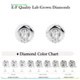 thumbnail image 4 of Unique Moments IGI Certified 1/2 Ctw Emerald 14k White Gold Diamond Stud Earrings for Women (E-F,VS2), 4 of 6