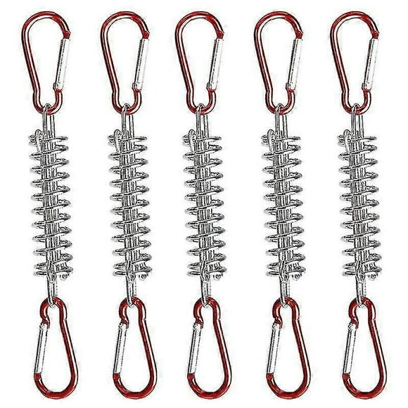 1 Set Steel Tent Rope Tensioner Camping Pegs Windproof Spring Tent Buckle