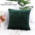 thumbnail image 3 of PiccoCasa 1 Pcs Velvet Throw Pillow Cover Cushion Cases Dark Green 16"x16", 3 of 8