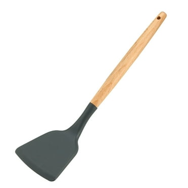 Uxcell Kitchen Utensil Cooking Utensils Wood Handle Gadgets for Nonstick Cookware Silicone