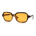 thumbnail image 4 of Retro Hustler Oval Rectangular Plastic Mid Horn Rim Vintage Vibe Sunglasses Tortoise - Orange, 4 of 8