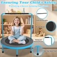 thumbnail image 6 of WOWLAND 3FT Toddler Trampoline with Handlebar for Age 1-6, Max Load 220LBS 36'' Indoor Mini Trampoline for Kids, Small Trampoline for Toddlers, Noise Free, Quick Assembly, 6 of 7