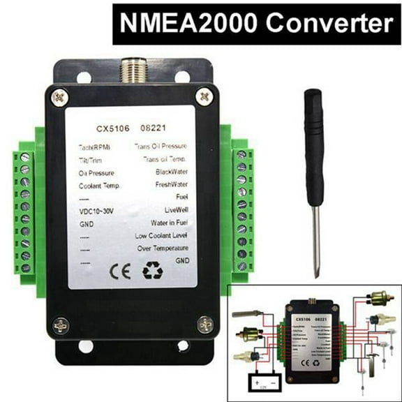 Single Channel NMEA2000/ N2K Converter 0-190Ohms Up to 13 Sensor for Marine Boat CX5106