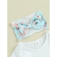 thumbnail image 5 of Jxzom Toddler Baby Boys Girls Easter Outfits 3 6 9 12 18 24 Months Buuny Eggs Print Romper Shorts Headband Summer Clothes Set, 5 of 8