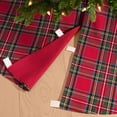 thumbnail image 3 of Elrene Home Fashions Stowe Tartan Plaid Christmas Tree Skirt, Red, 48" Round, 3 of 4
