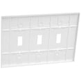 thumbnail image 2 of Leviton 88111 3-Gang Toggle Device Switch Wallplate, Oversized, Thermoset, Device Mount, White, 2 of 3