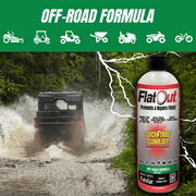 Flatout Kevlar QuickStrike Tire Sealant, Off-Road Leak Repair Formula, 32 oz Bottle