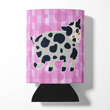 Cow on Pink Polkadots Can or Bottle Hugger