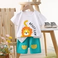 thumbnail image 2 of Gibobby Toddler Baby Boy Summer Sets Crew Neck T-shirt+Elastic Shorts Dailywear Toddler Boy Outfits Set 12 18 24 Month 1t 2t 3t 4t 5t 6t(5-6 Years,Yellow), 2 of 4