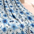 thumbnail image 3 of Pioneer Flower Floral Print Pattern Blanket,Comfortable Soft Flannel Throw Blanket,All Season,Warm Lightweight Blankets for Sofa Bed Couch Living Room Chair,40"x50", 3 of 4