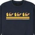 thumbnail image 3 of Pokémon - Pikachu Eevee Retro - Men's Crew Neck Fleece Pullover, 3 of 5