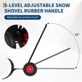 thumbnail image 5 of Eastvita 29x16.5 IN Double Rod Snow Shovel with Wheels for Driveway: Handle with Adjustable Angle and Height, 5 of 7
