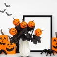 thumbnail image 6 of Deago 2 Pack Halloween Decorations Black Artificial Flowers with Pumpkins for Halloween Table Centerpiece Indoor Outdoor Decor, 6 of 8