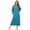 Blue Green, variant on Women Plush Zipper Robe, Long Fleece House Coat Nightgown with Pockets Solid Bathrobe (Light Pink, L/XL)