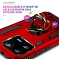 thumbnail image 4 of For Xiaomi 13 Pro Shockproof TPU + PC Phone Case with Holder(Red),iPhone 16 Pro, 4 of 4