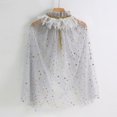 thumbnail image 5 of Huowey Kids Toddler Girls Lace Up Cape Party Robe Kids Holiday Party Princess Coats Robe With Tutu Skirts Fashionable Outfits,Grey,2-4T, 5 of 5