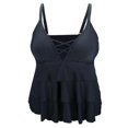 thumbnail image 4 of Tarje de Baño de Piezas Tankini de Tirante Plisado con Relleno Push Up Ropa de Playa Verano para Mujer 4XL Baoblaze Traje de baño Tankini para mujer, 4 of 8