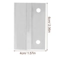 thumbnail image 2 of SEWACC 4Pcs Z Brackets for Mounting Aluminum Silver Picture Hanging Hardware for Office Use, 2 of 8