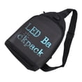thumbnail image 1 of Programmable Screen LED Sling Backpack, Breathable 72 Resolution ED Sling Backpack with Multiple Independent Small Compartments for Men Women for Travel, 1 of 7
