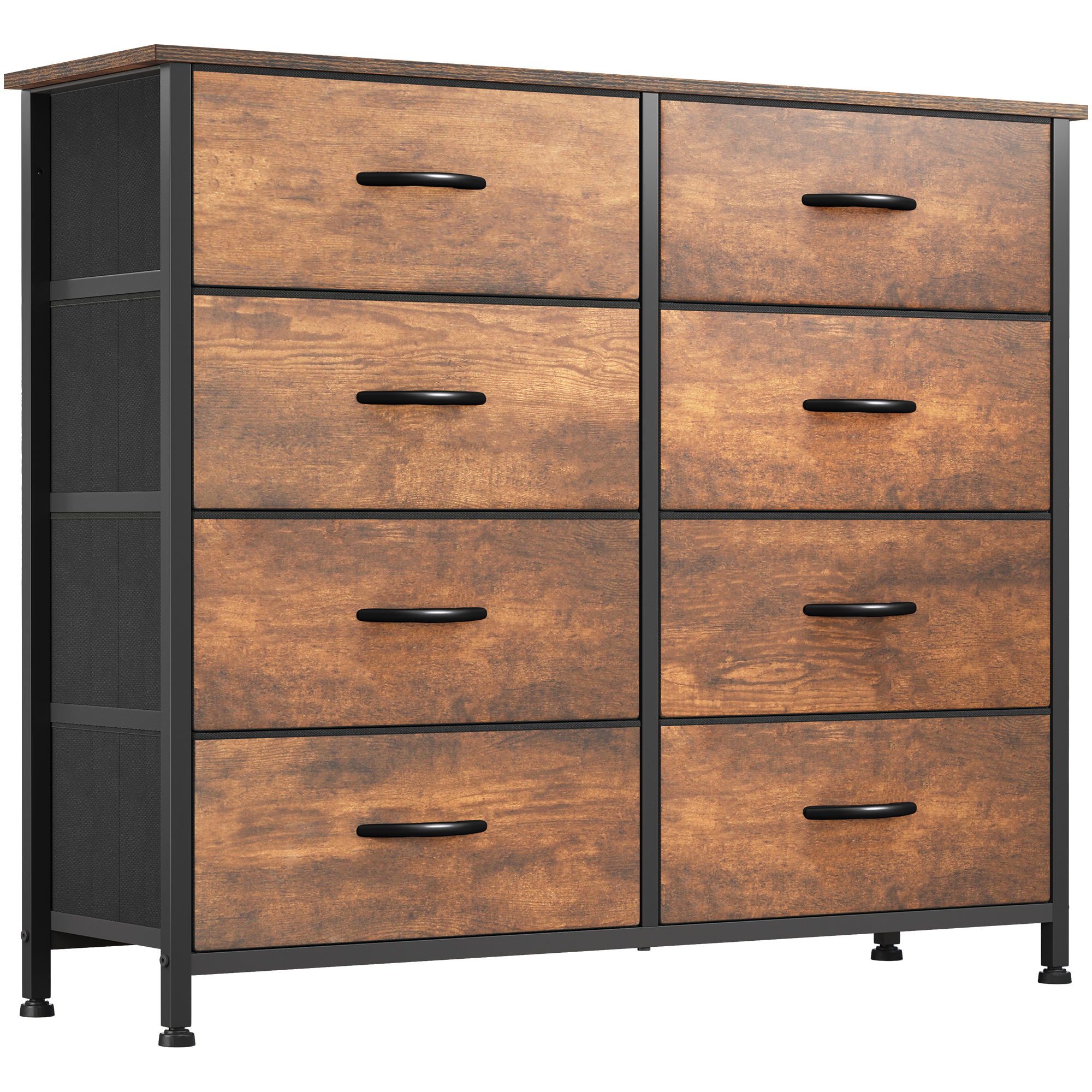 Uforic 8-Drawer Dresser Storage Cabinet Bedroom Organizer For Living Room,Hallway,Durable Steel Frame, Wooden Top